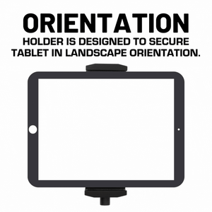 Heavy Duty Aluminum 2-Point Universal Tablet Holder with Integrated 20mm Ball