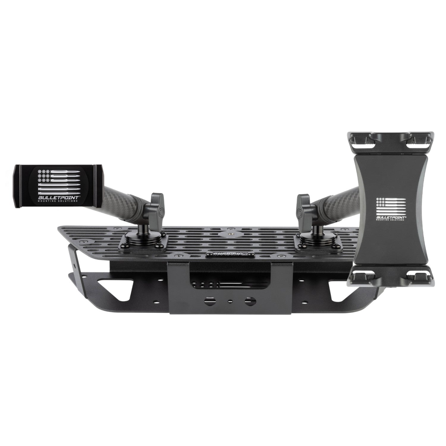 RubiGrid® GMC Sierra + Chevrolet Silverado Dash Mount with Black Arms