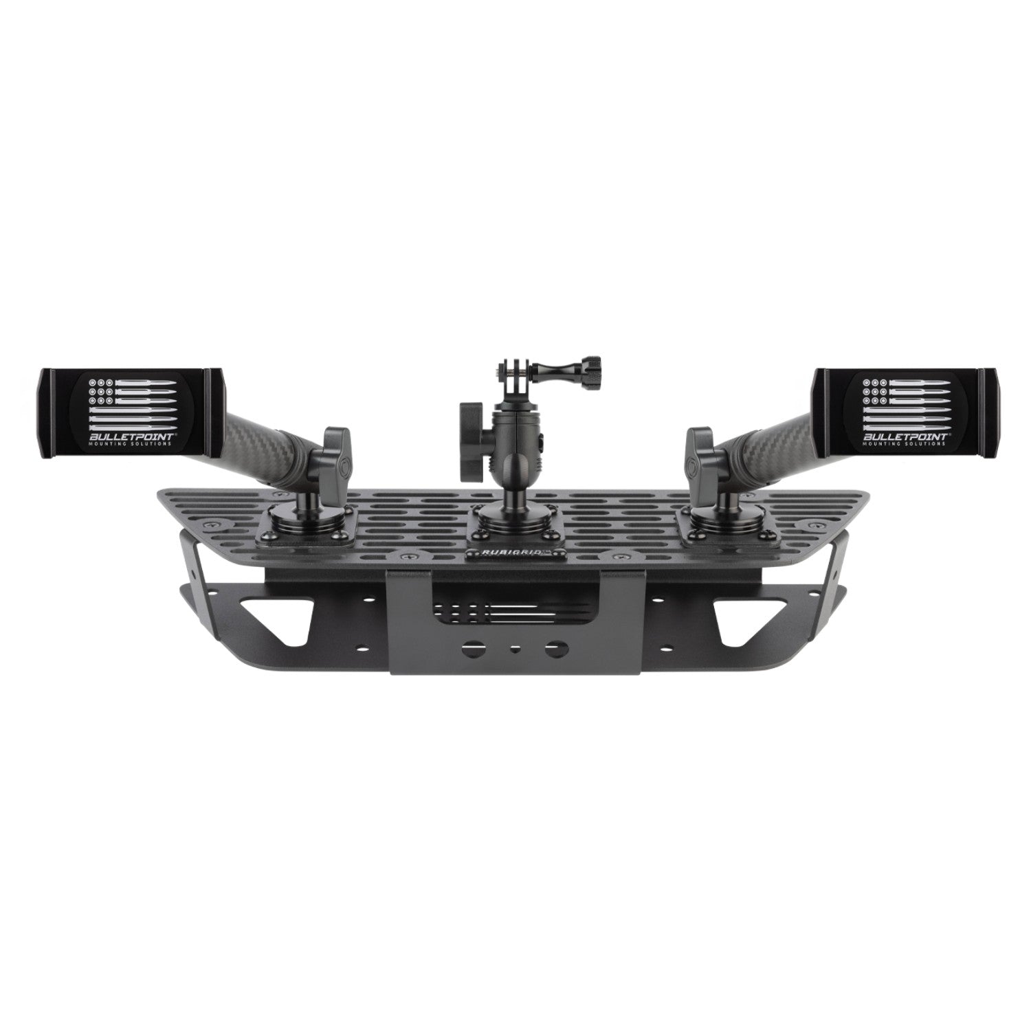 RubiGrid® GMC Sierra + Chevrolet Silverado Dash Mount with Black Arms