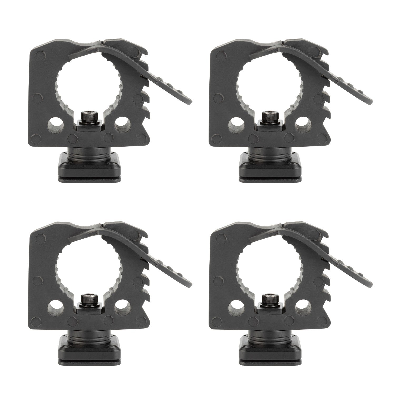 Quick Release Adjustable Clamp Mounts 1-1/4" to 1-5/8" Compatible with MOLLE Panels