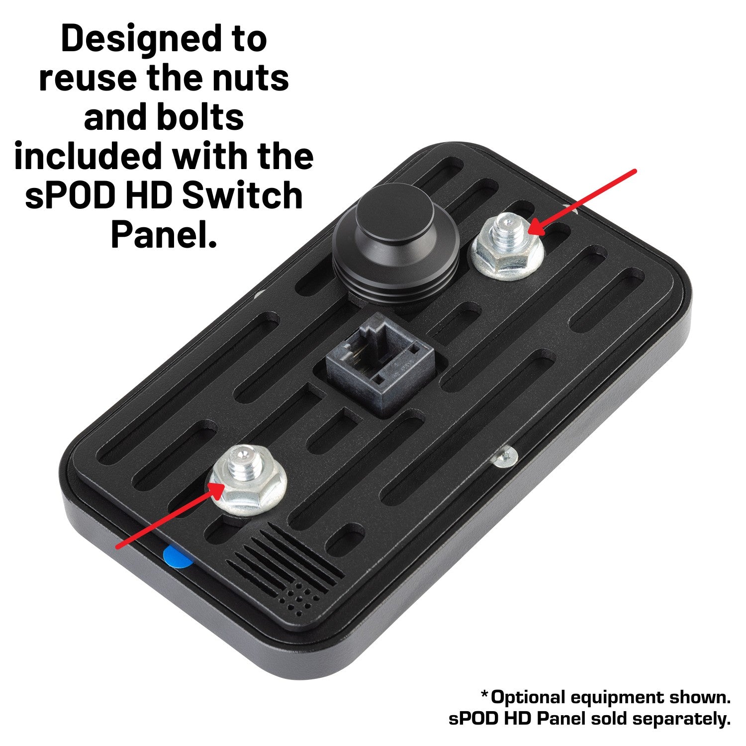 sPOD HD Switch Panel Mount with 20mm Connector Nubby Edition