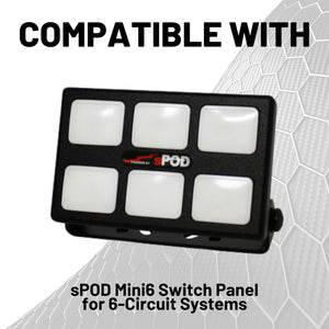 sPOD Mini6 Switch Panel Mount with 20mm Ball