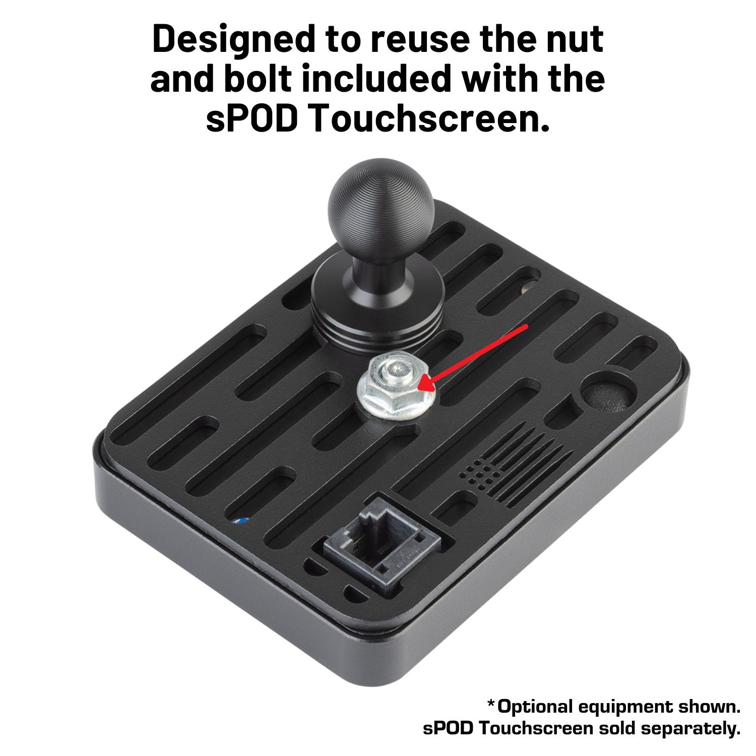 sPOD Touchscreen Mount with 20mm Ball
