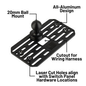 Diode Dynamics D-Switch 8-Channel Switch Panel Mount with 20mm Ball