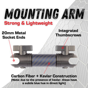 4-Hole AMPS Ball + 4cm Mounting Arm + Device Holder Kit for RubiGrid® Dash Mounts