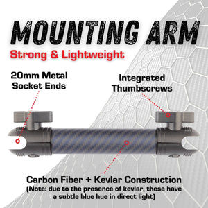 4-Hole AMPS Ball + 10cm Mounting Arm + Device Holder Kit for RubiGrid® Dash Mounts