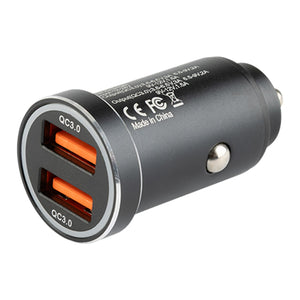 12V Cigarette Lighter Power Adaptor with Dual USB-A Ports