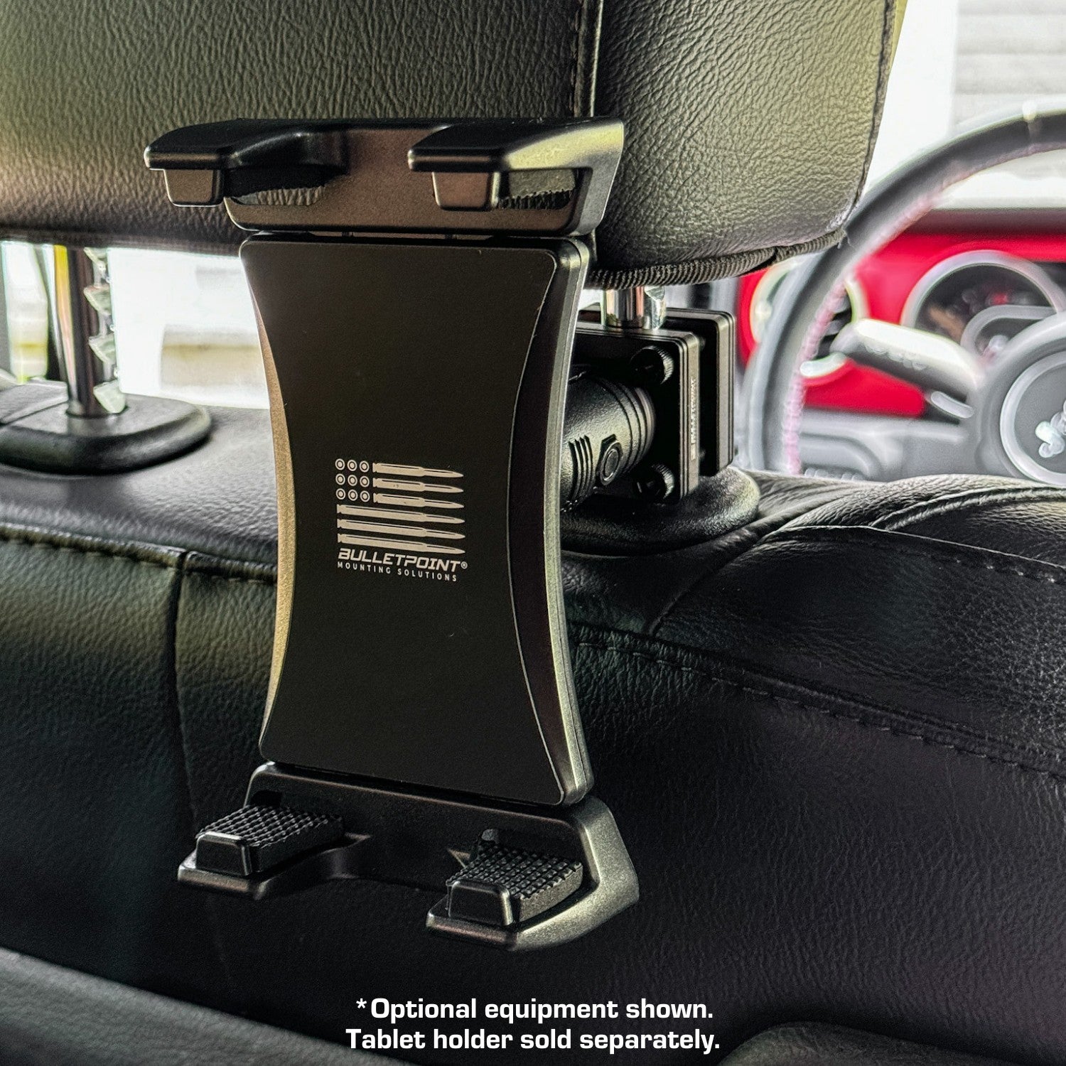 Headrest Bar Device Mount with 20mm Connector End Nubby Edition fits bars 3/8" to 5/8"