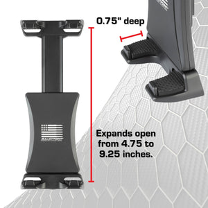 Tablet Holder with Articulating Mounting Arm + Cup Holder Mount