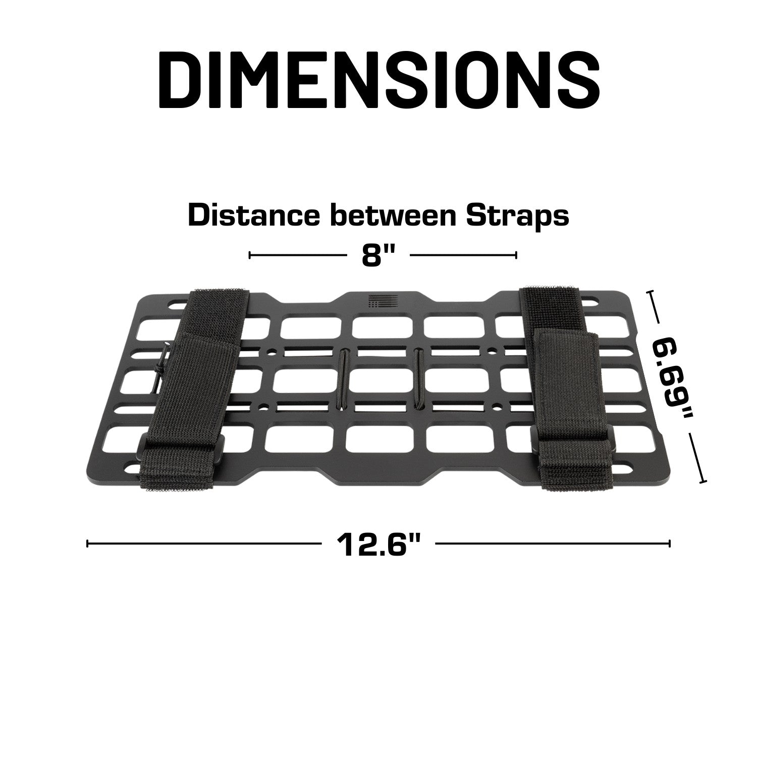 Aluminum Tactical MOLLE Panel Storage Organizer for Sun Visor - Universal Fitment