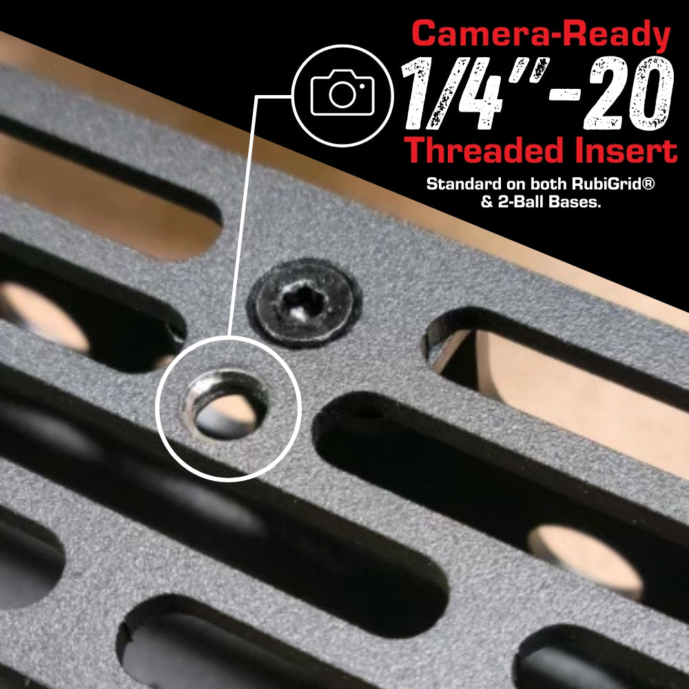 RubiGrid® GMC Sierra + Chevrolet Silverado Dash Mount with Black Arms