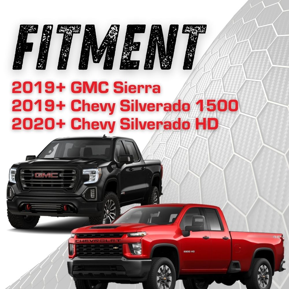 RubiGrid® GMC Sierra + Chevrolet Silverado Dash Mount with Black Arms