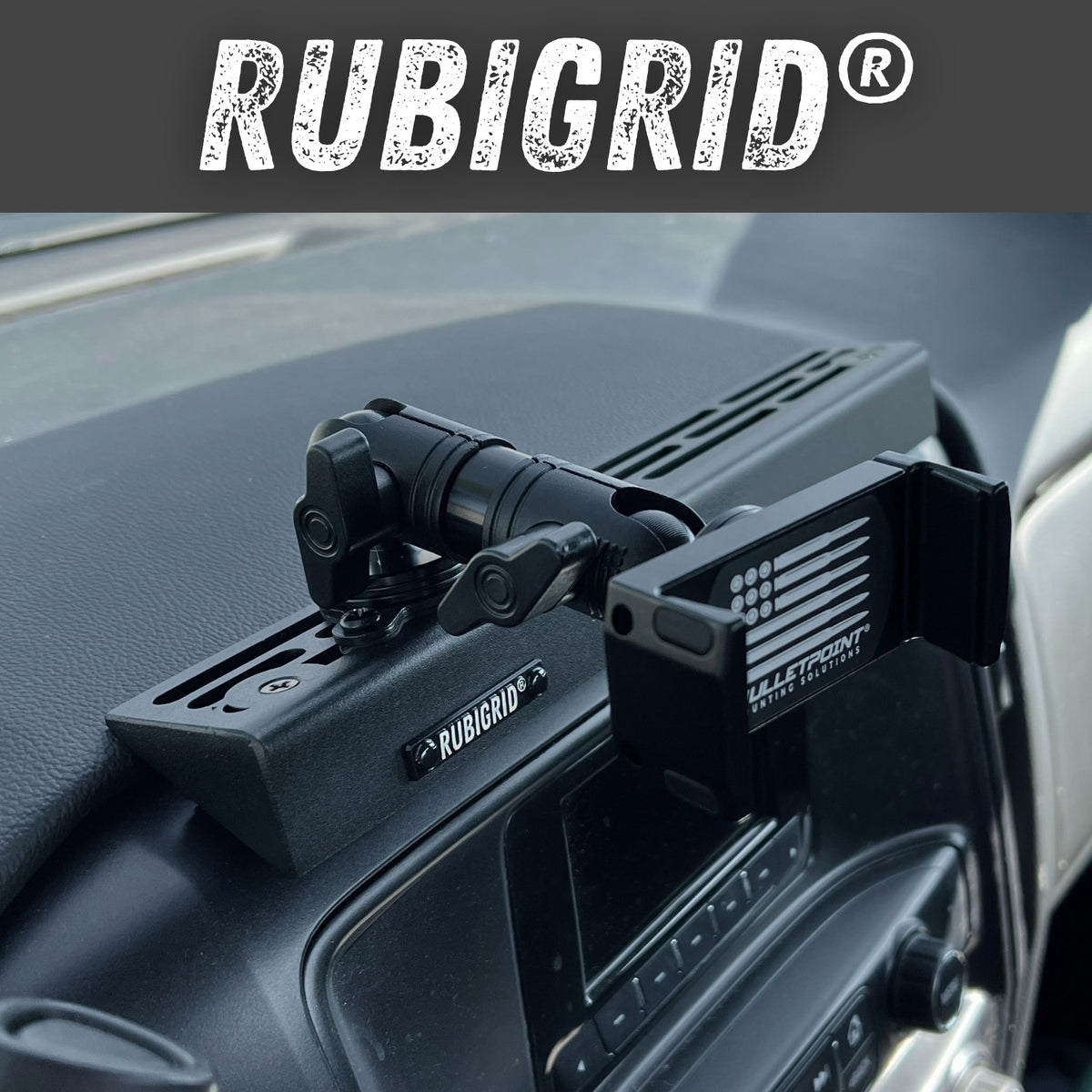 RubiGrid® 2022+ GMC Sierra + Chevrolet Silverado Dash Mount 13.4 Scre -  Bulletpoint Mounting Solutions
