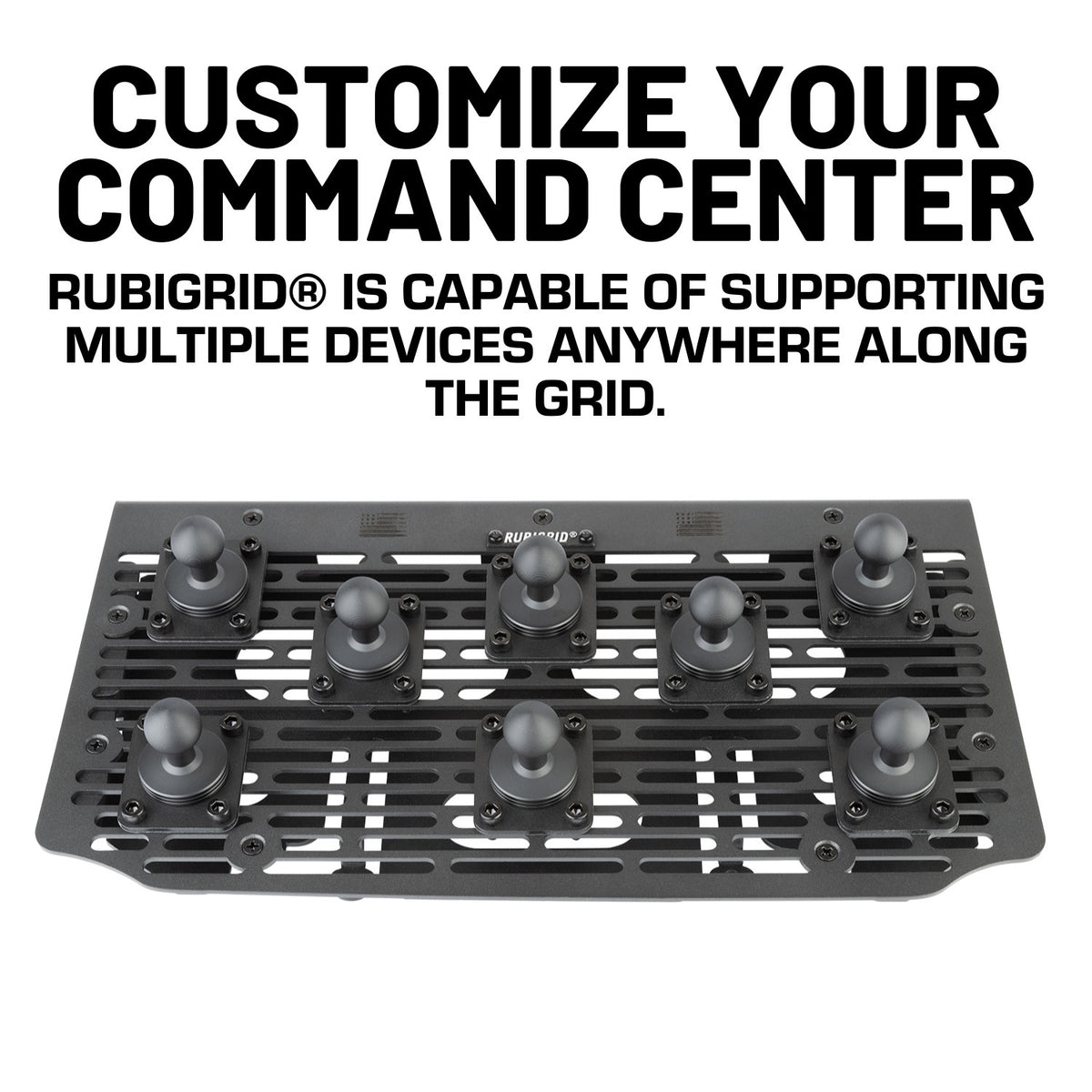 RubiGrid® 2021+ Ford Police Responder Pickup Truck Device Dash Mount Phone Holder