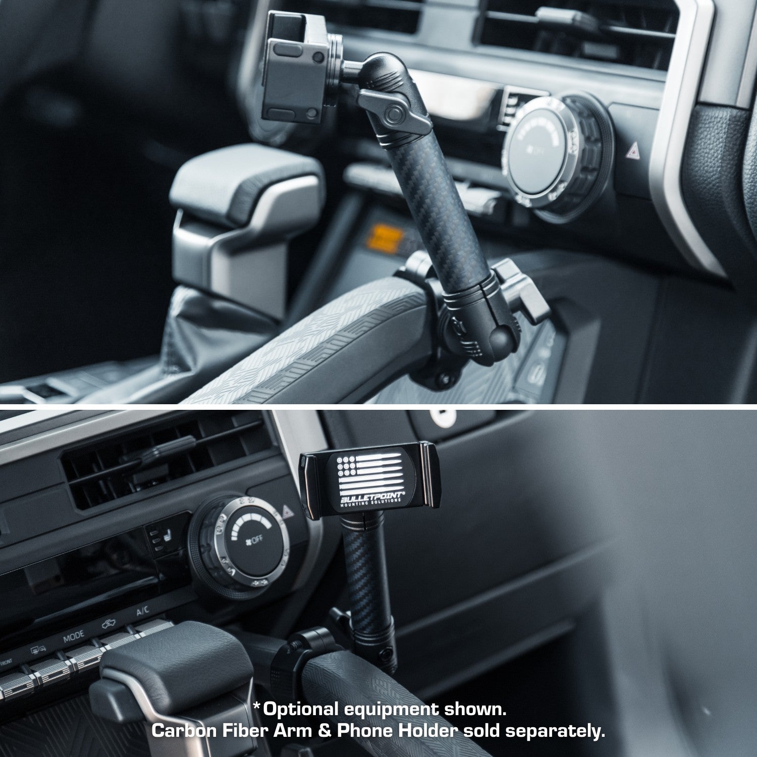 2024+ Toyota Tacoma & 2025+ 4Runner Passenger Side Grab Handle Mount with 20mm Ball