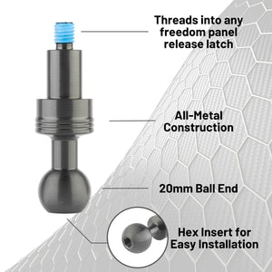 2018+ Jeep Wrangler JL + 2020+ Gladiator Freedom Panel Ball Mount