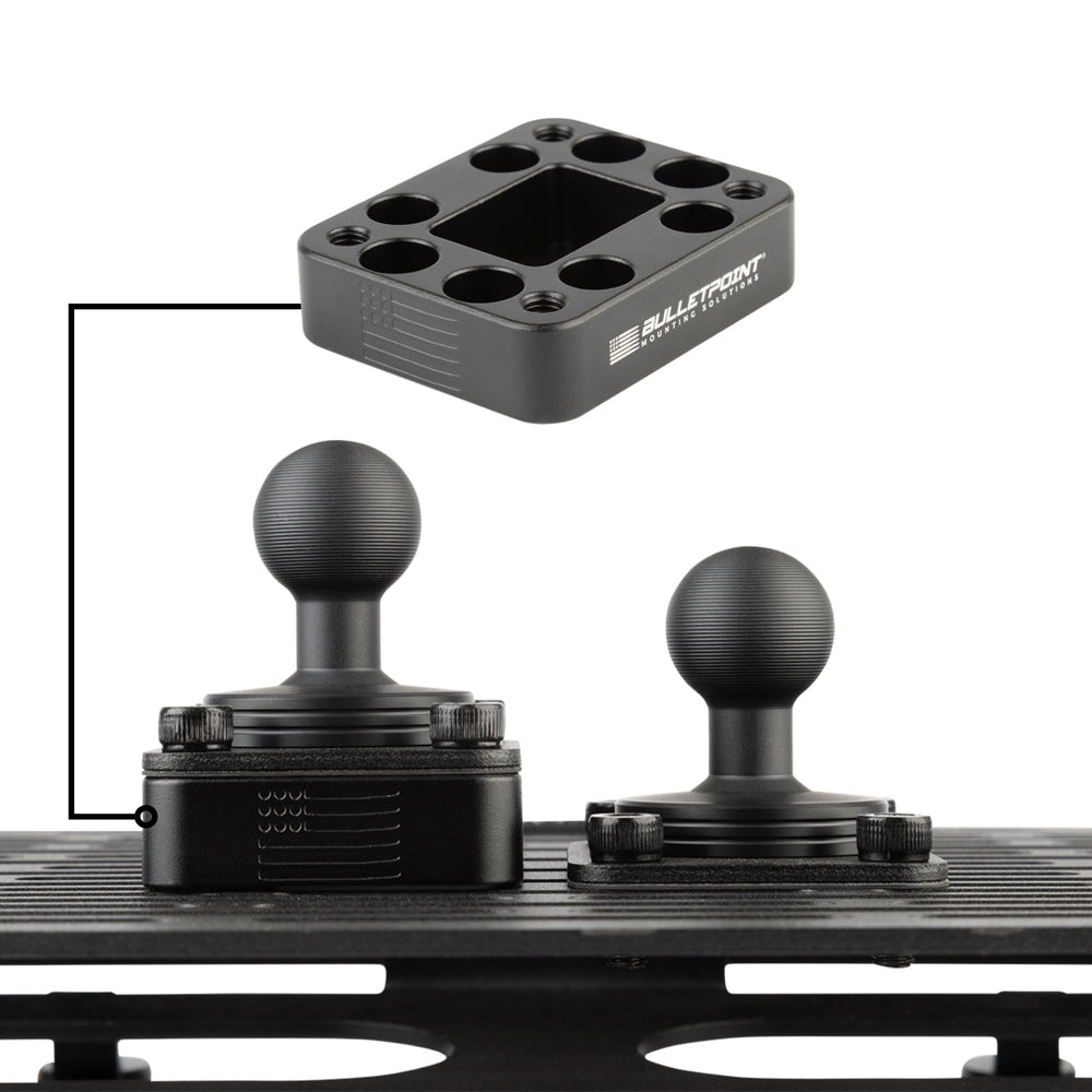 4-Hole AMPS Ball 0.5-inch Riser - Bulletpoint Mounting Solutions