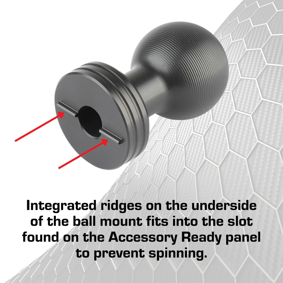 Accessory Ready 1/4&quot;-20 Aluminum Single 20mm Ball Mount for 2021+ Ford Bronco