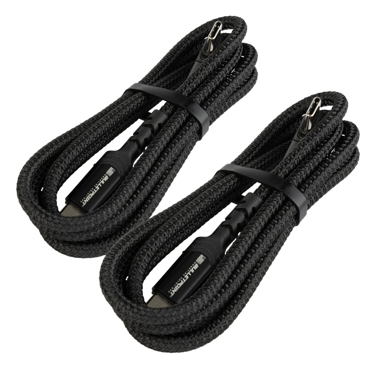 Nylon Braided USB-C Charging Cable with Right-Angle Port 3.3 Feet / 1 Meter - Multiple Colors