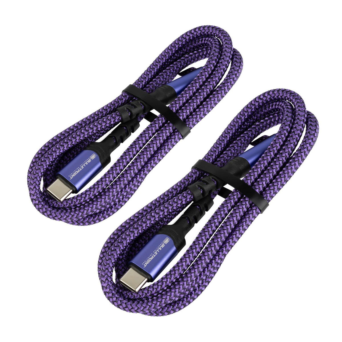 Nylon Braided USB-C Charging Cable with Right-Angle Port 3.3 Feet / 1 Meter - Multiple Colors