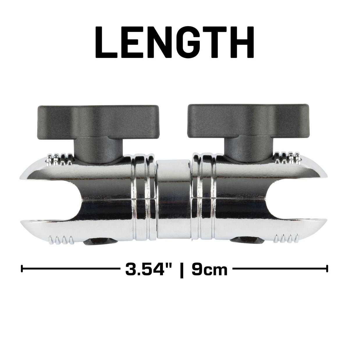 Chrome Mini Mounting Arm with Dual 20mm Connector Ends