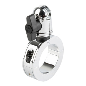 Chrome Bar Clamp Mounts with 20mm Anti-Theft Connector End Nubby Edition (various sizes)