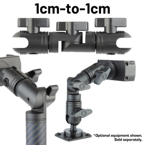 Locking Adjustable Carbon Fiber + Kevlar Mounting Arms with Articulating Joint (various sizes)