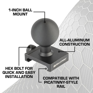 1 inch Mounting Ball compatible with Picatinny-Style Rails