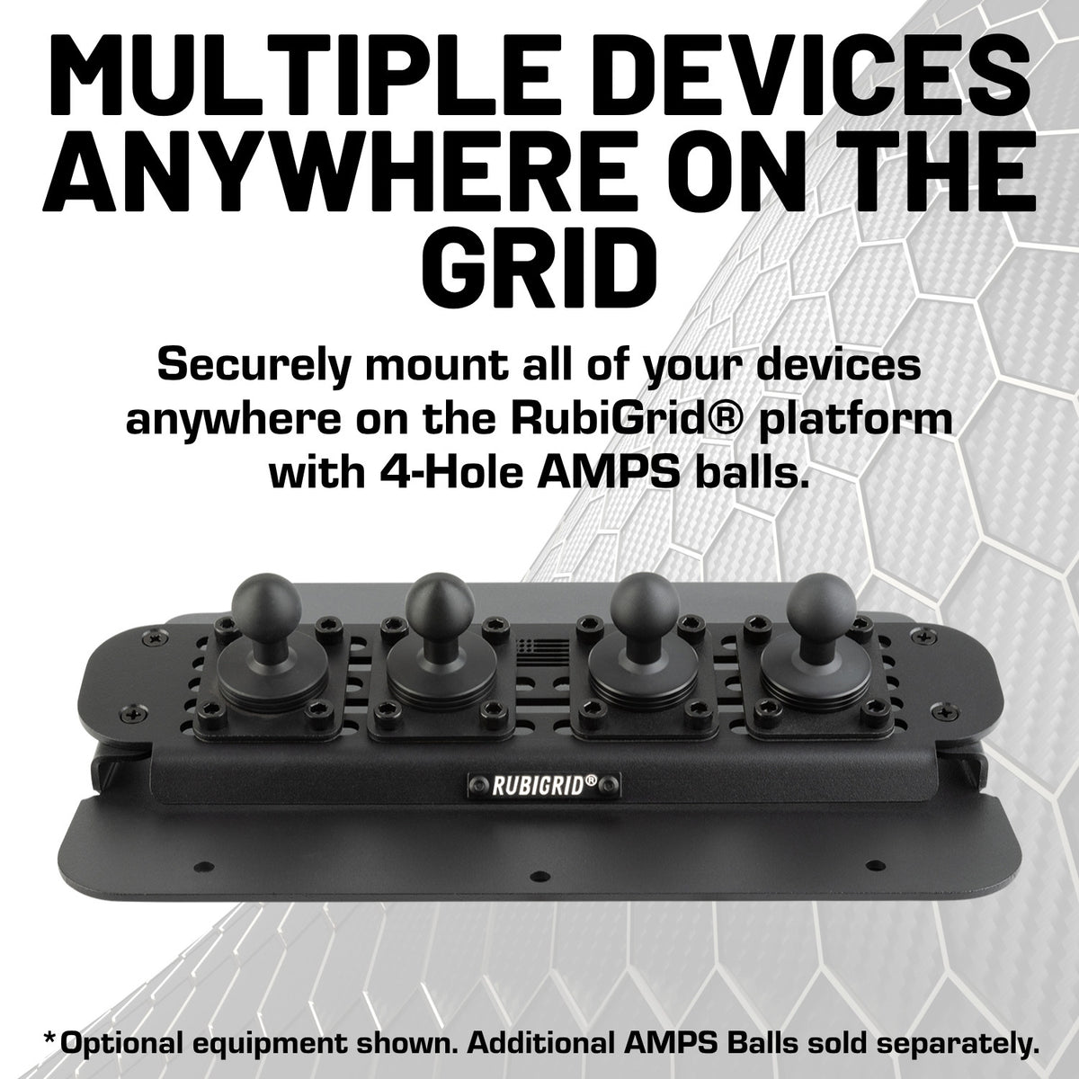 RubiGrid® 2007-2013 Toyota Tundra & 2008-2017 Sequoia Dash Mount Phone + Device Holder