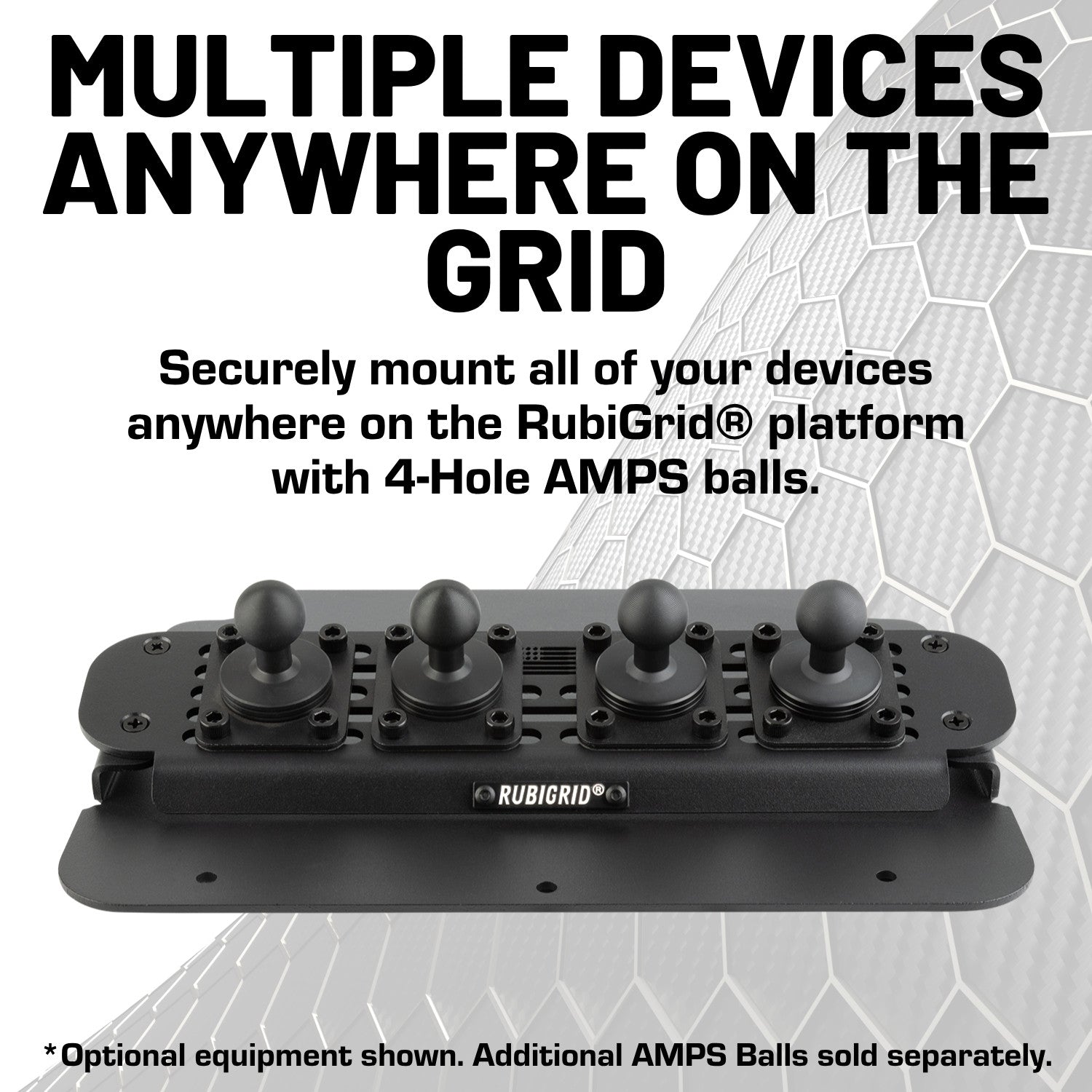 RubiGrid® 2007-2013 Toyota Tundra & 2008-2017 Sequoia Dash Mount Phone + Device Holder