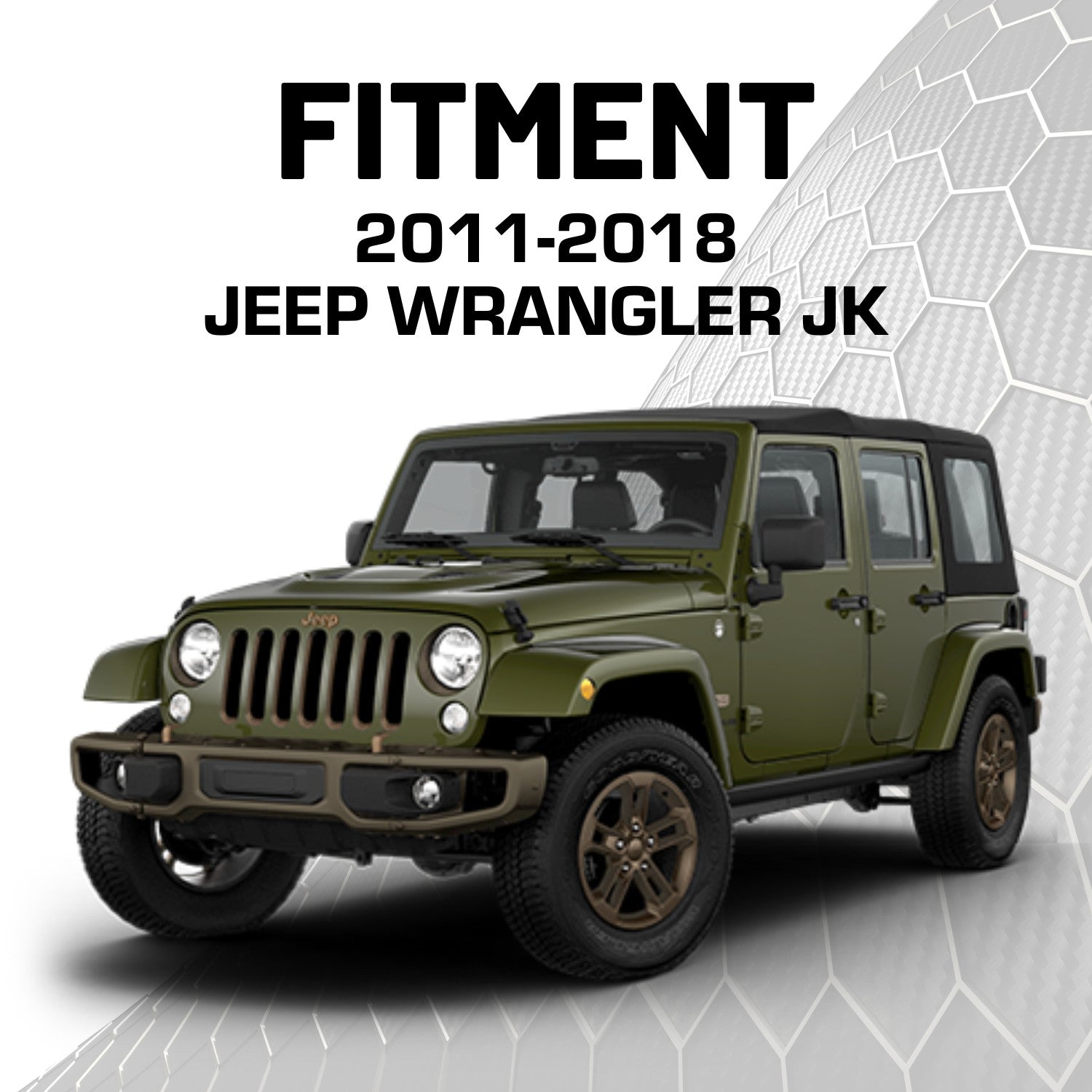 Grab Bar Insert Replacement with 2 Mounting Points 2011-2018 Jeep Wrangler JK - Red
