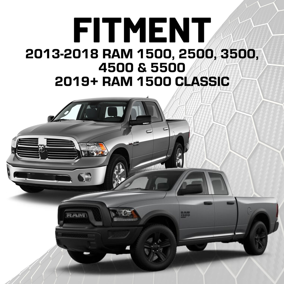 2013-2018 RAM Truck &amp; 2019+ RAM 1500 Classic 20mm Single Ball Metal Dash Mount