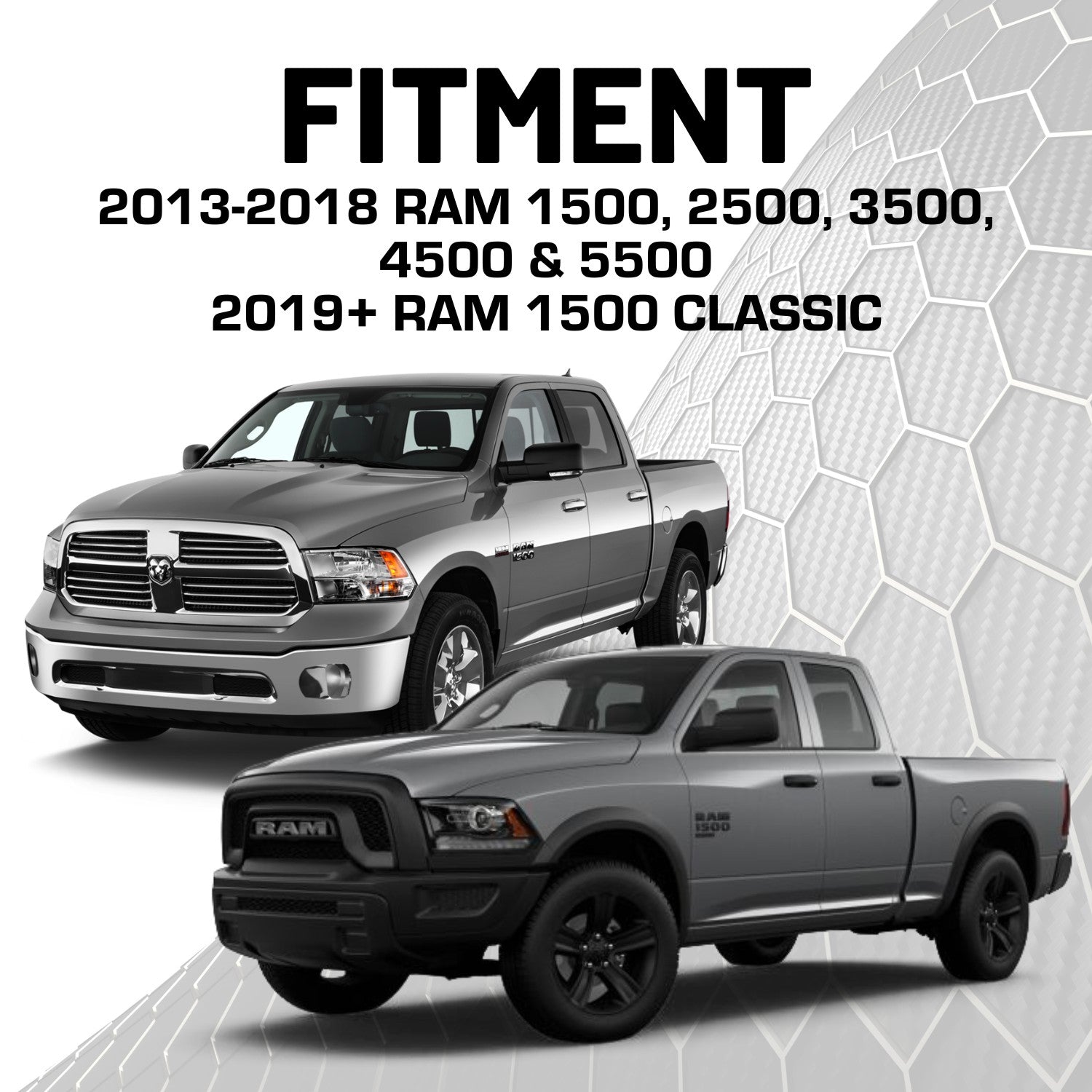 2013-2018 RAM Truck & 2019-2024 RAM 1500 Classic 20mm Single Ball Metal Dash Mount