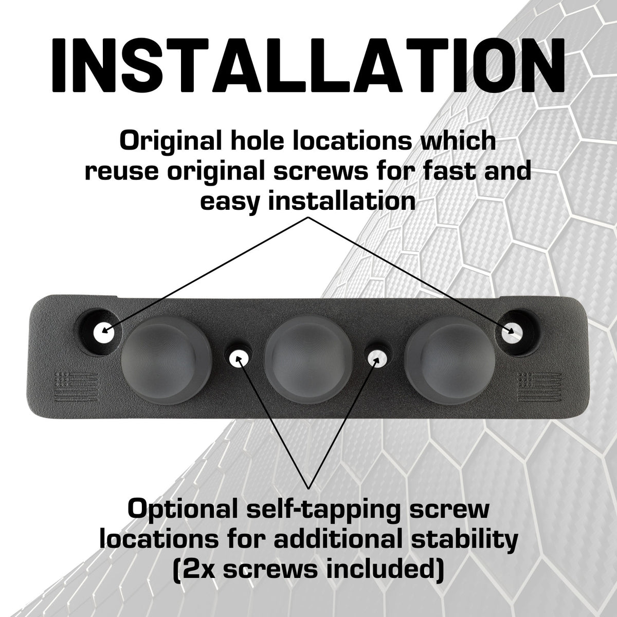 2013-2018 RAM Truck &amp; 2019+ RAM 1500 Classic 20mm 3-Ball Metal Dash Mount