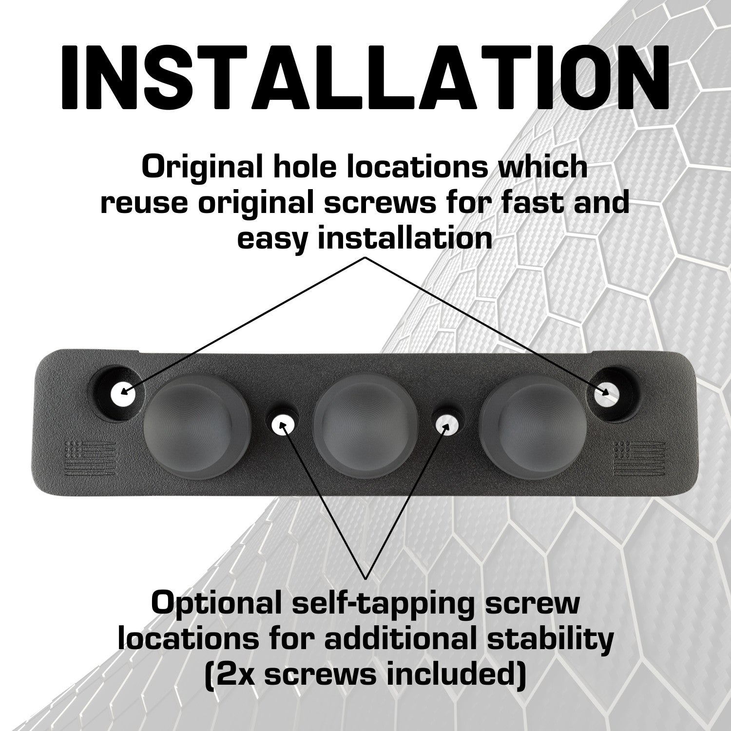 2013-2018 RAM Truck & 2019-2024 RAM 1500 Classic 20mm 3-Ball Metal Dash Mount