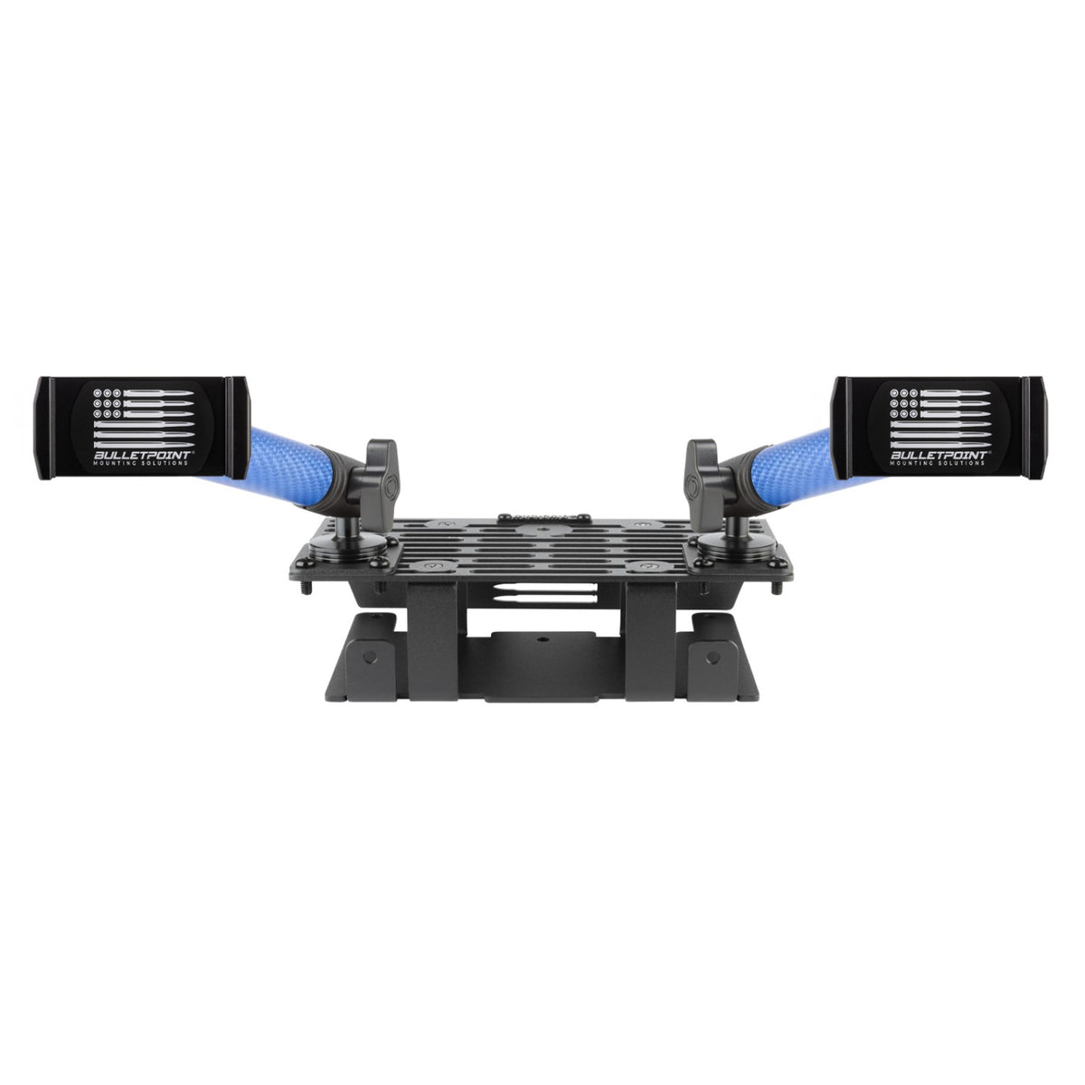 RubiGrid® 2015-2020 Ford F-150 + 2017-2022 F250/F350/450 + 2018-2021 Ford Expedition Dash Mount Phone + Device Holder with Blue Arms