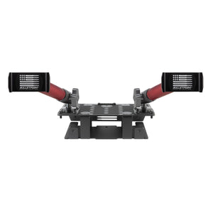 RubiGrid® 2015-2020 Ford F-150 + 2017-2022 F250/F350/450 + 2018-2021 Ford Expedition Dash Mount Phone + Device Holder with Red Arms