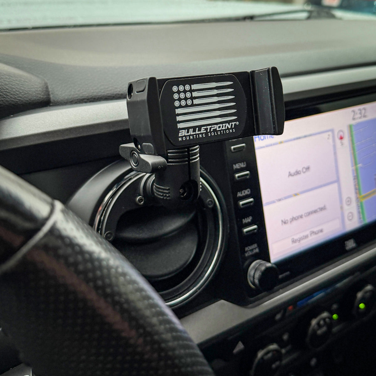 Aluminum Air Vent Phone Mount compatible with 2016-2023 Toyota Tacoma & 2014-2021 Toyota Tundra