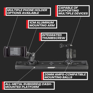 RubiGrid® 2016-2023 Toyota Tacoma Dash Mount Phone + Device Holder