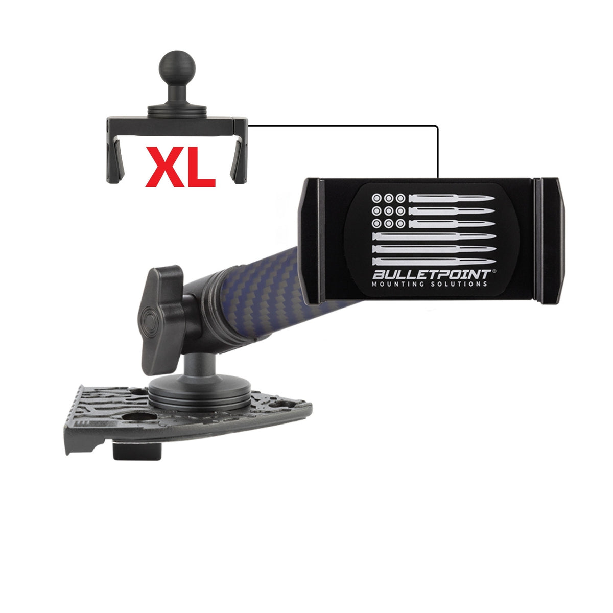 2021-2023 Jeep Wrangler 4xe Single Ball Passenger Side Phone Holder