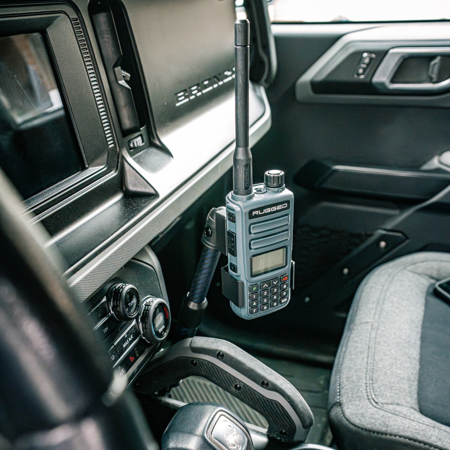 Center Console Accessory Ready Grab Bar Threaded 20mm Ball Mount compatible with 2021+ Ford Bronco