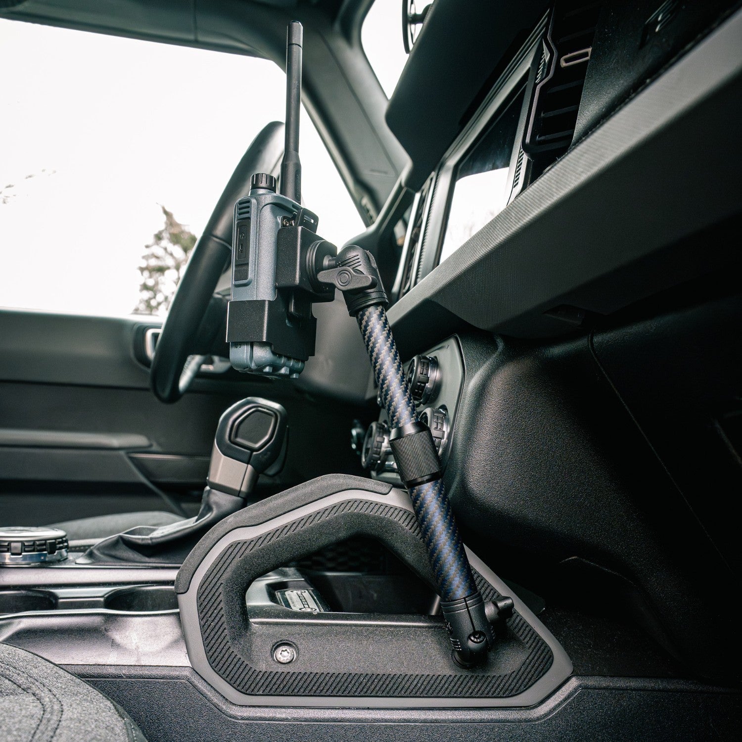 Center Console Accessory Ready Grab Bar Threaded 20mm Ball Mount compatible with 2021+ Ford Bronco