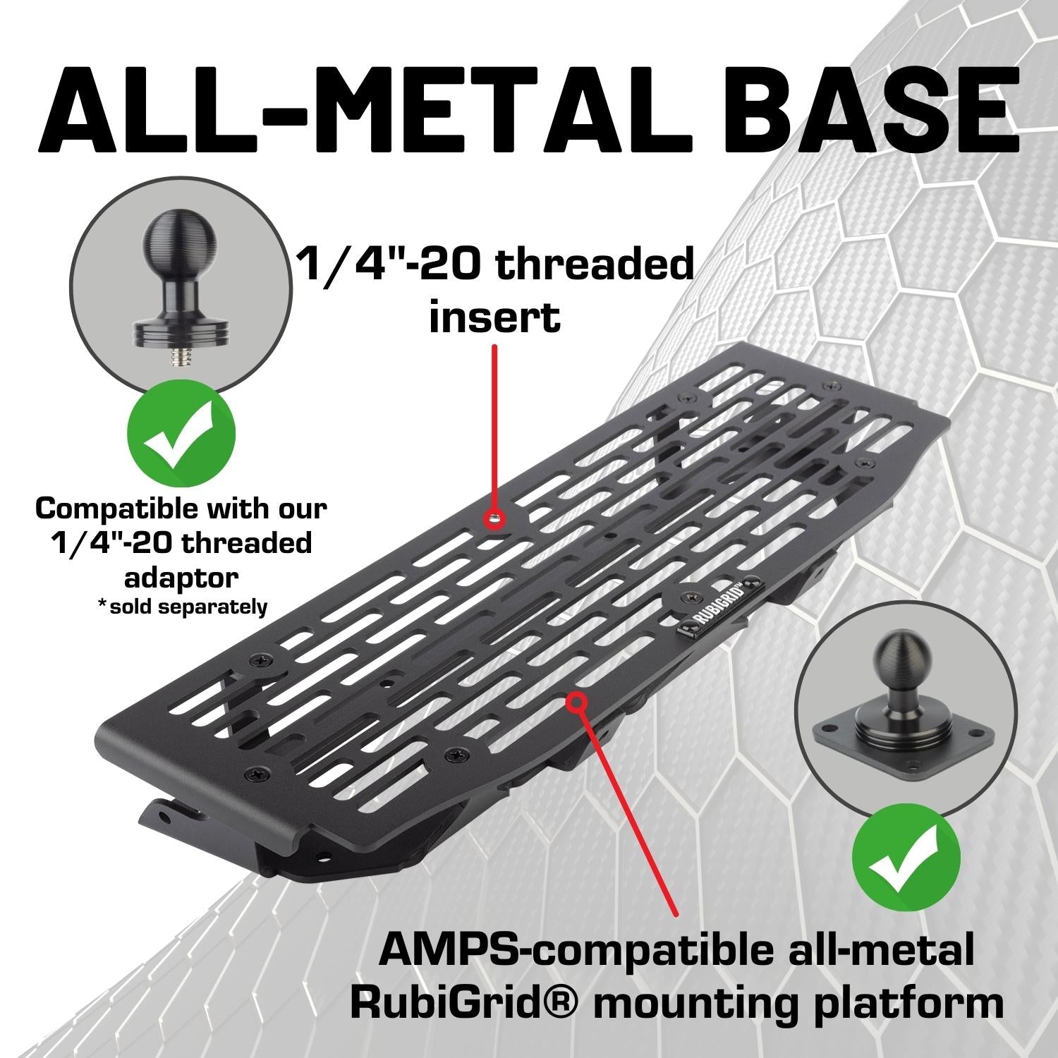 RubiGrid® 2021-2026 Ford F-150 & Raptor Phone Holder Multi-Device Dash Mount