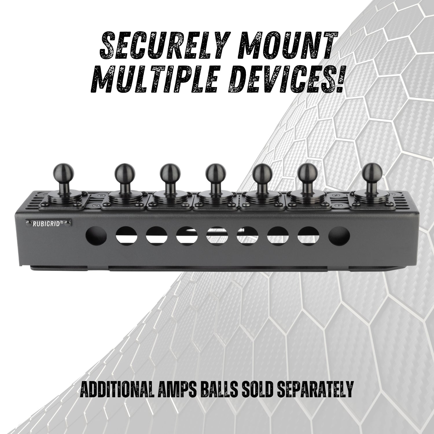 RubiGrid® 2022+ Ford F-150 Lightning & 2022-2024 Expedition Dash Mount Phone + Device Holder