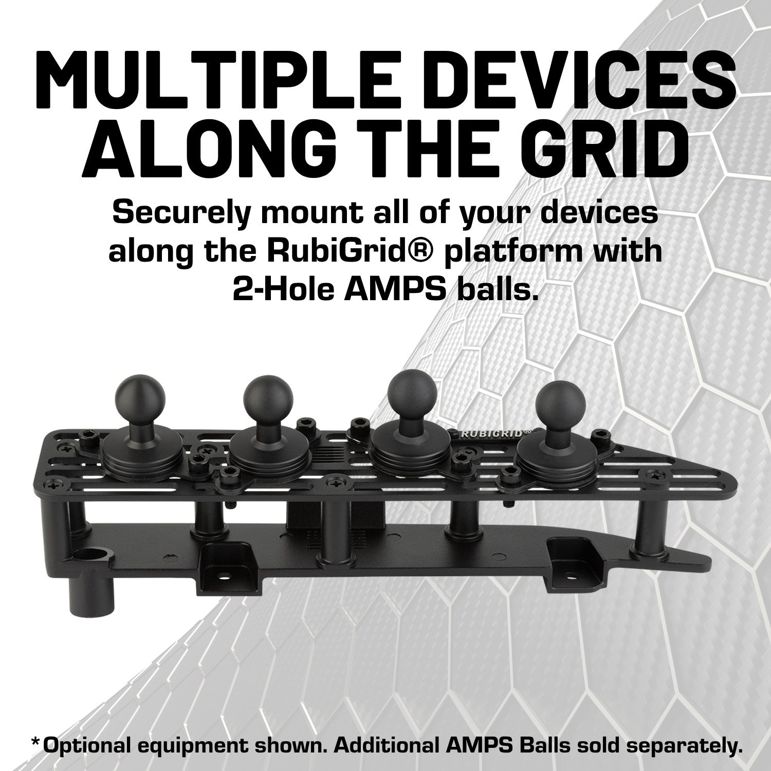 RubiGrid® 2022+ GMC Sierra + Chevrolet Silverado Dash Mount 13.4" Screen with Black Arms