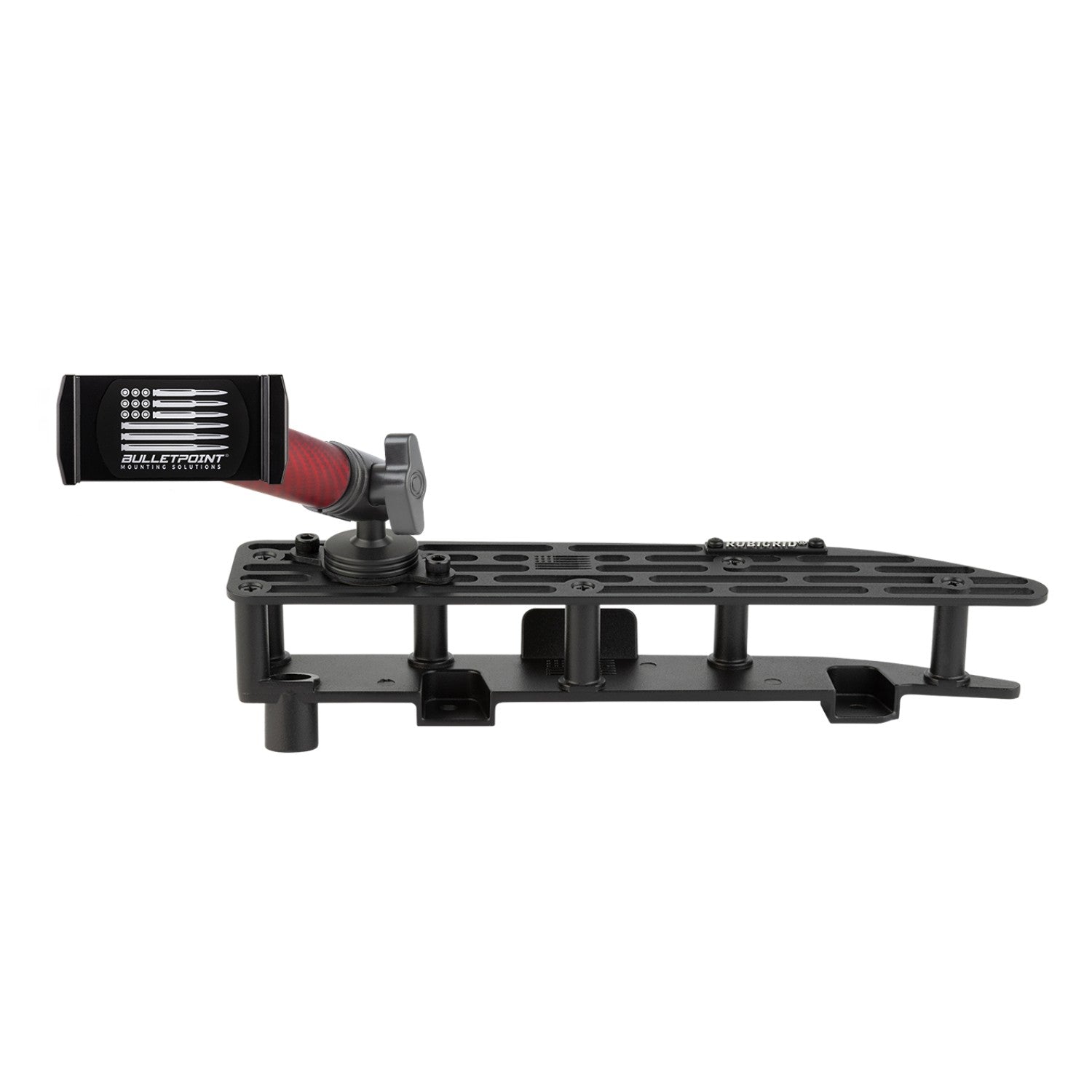 RubiGrid® 2022+ GMC Sierra + Chevrolet Silverado Dash Mount 13.4" Screen with Red Arms