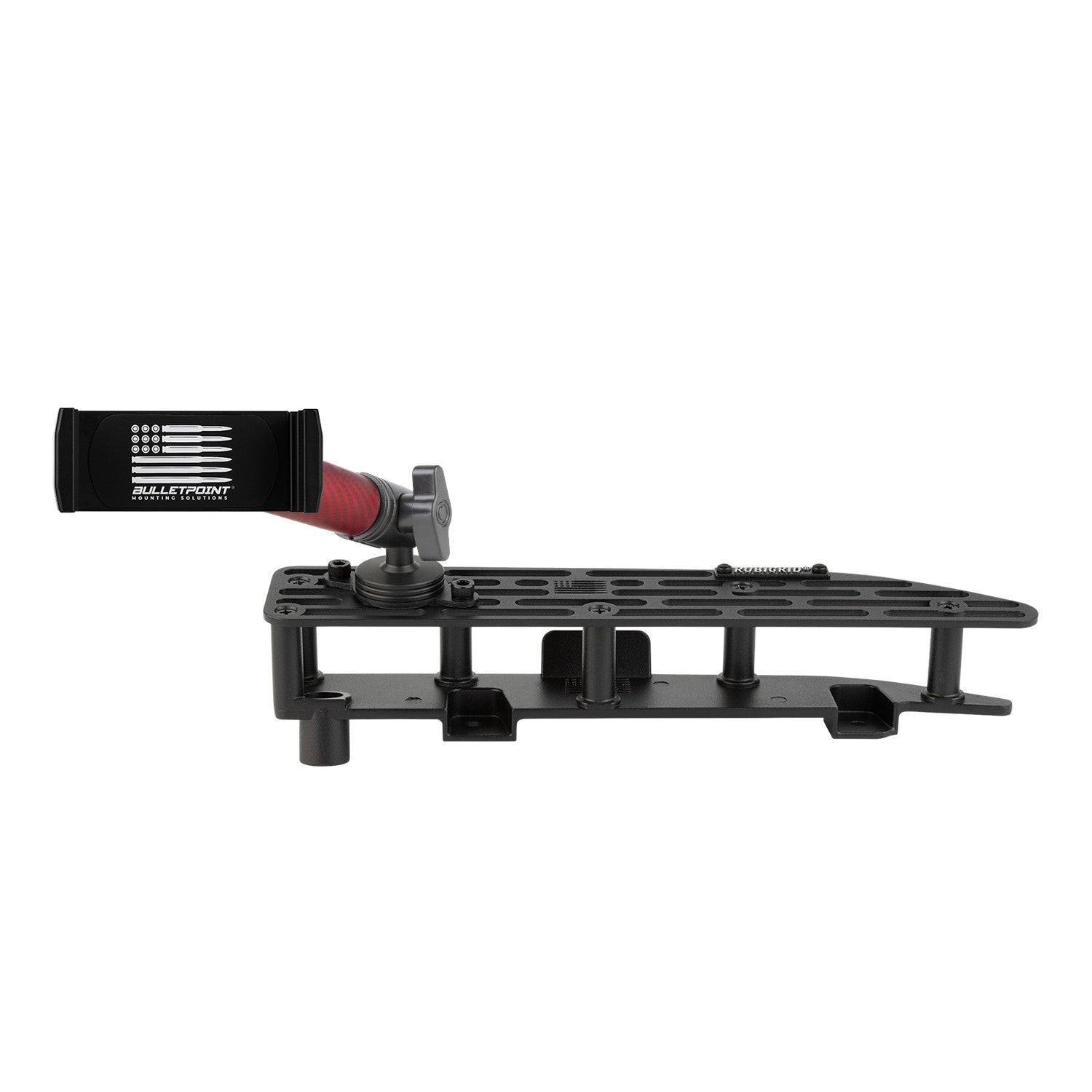 RubiGrid® 2022+ GMC Sierra + Chevrolet Silverado Dash Mount 13.4" Screen with Red Arms