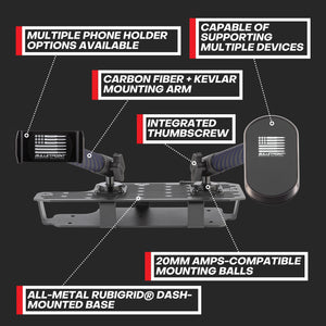 RubiGrid® 2022+ Toyota Tundra & 2023+ Toyota Sequoia Dash Mount Phone + Device Holder