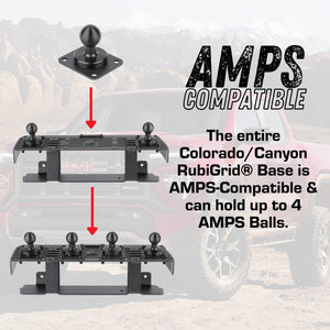 RubiGrid® 2023+ Chevrolet Colorado & GMC Canyon Dash Mount Phone Holder