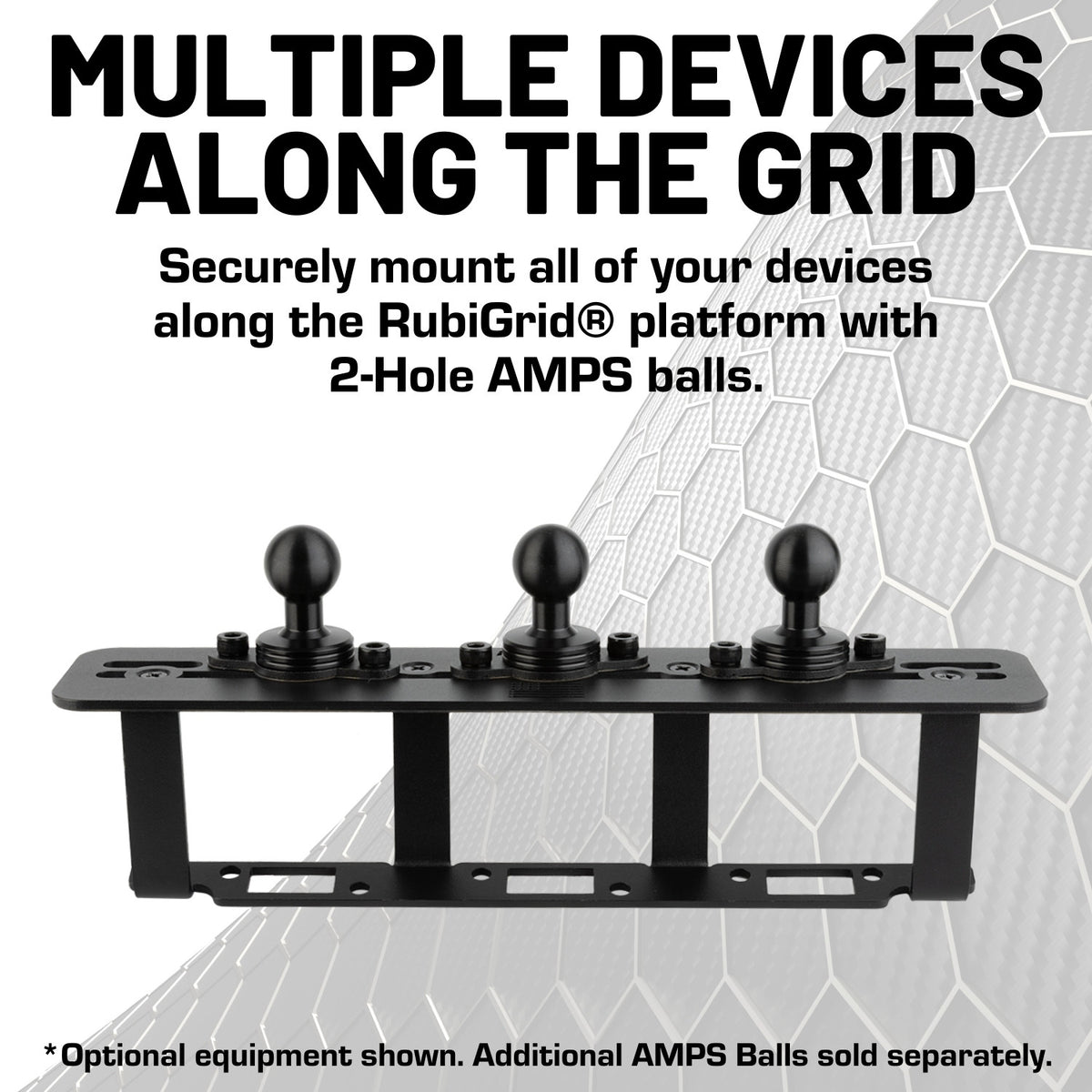 2023+ Ford Super Duty RubiGrid® Center Console Mount Phone + Device Holder